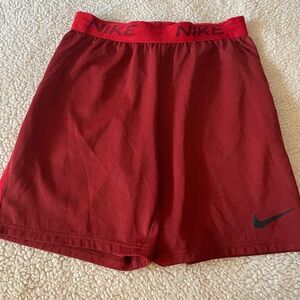 NIKE DRI FIT MENS DARK RED POLYESTER ACTIVEWEAR SHORTS SZ MEDIUM